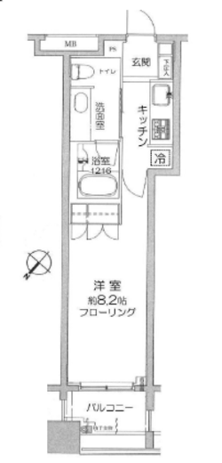 日本橋ヴォアール 6階 間取り図