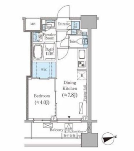 パークアクシス御茶ノ水ヒルトップ 202 間取り図