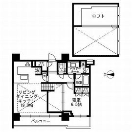 レジディア文京湯島3 1202 間取り図