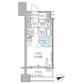 パークアクシス御茶ノ水ヒルトップ 906 間取り図