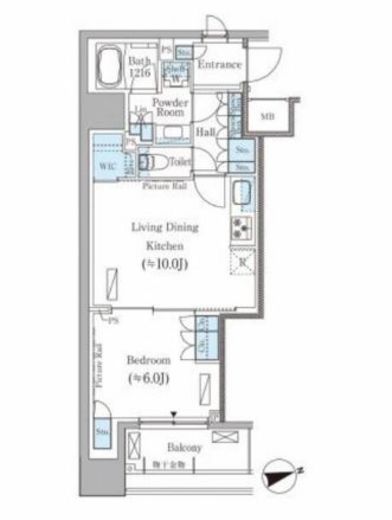 パークアクシス御茶ノ水ヒルトップ 1010 間取り図