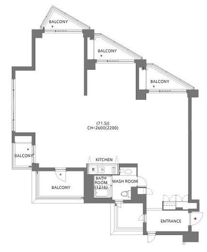 アークヒルズエグゼクティブタワー S701 間取り図