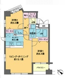 カスタリア茅場町 501 間取り図