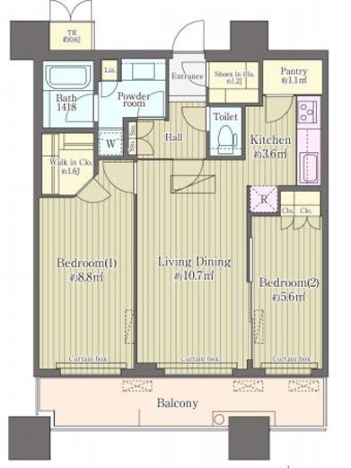 パークタワーグランスカイ 3階 間取り図