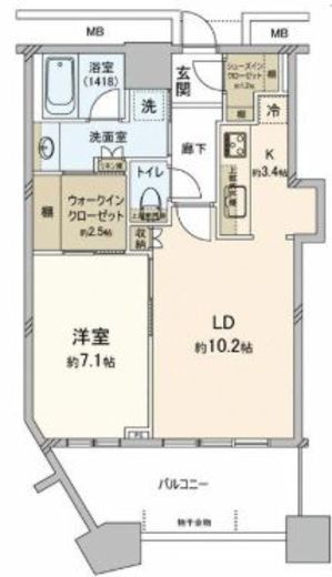 芝浦アイランド ケープタワー 46階 間取り図