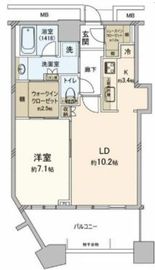 芝浦アイランド ケープタワー 46階 間取り図