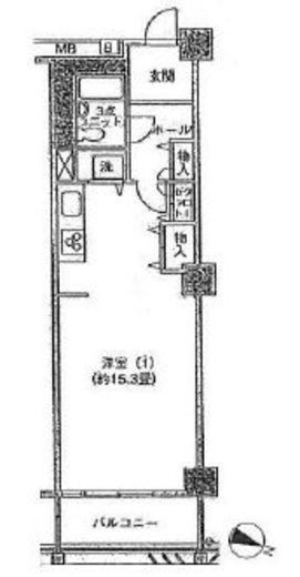 アクティ目黒駅前 1号棟 504 間取り図