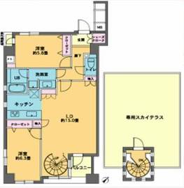 カスタリア人形町 1301 間取り図