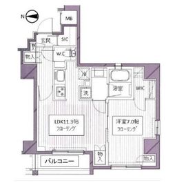 シティインデックス千代田秋葉原 6階 間取り図