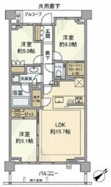 ザ・パークハウス学芸大学四季の杜 2階 間取り図