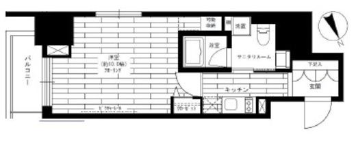 グランドコンシェルジュ六本木 7階 間取り図