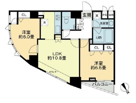 クロスレジデンス蒲田 1109 間取り図