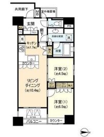 パークハウス千代田富士見 9階 間取り図