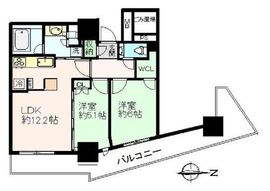 ルミナリータワー池袋 14階 間取り図