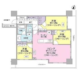 アルファグランデ千桜タワー 22階 間取り図