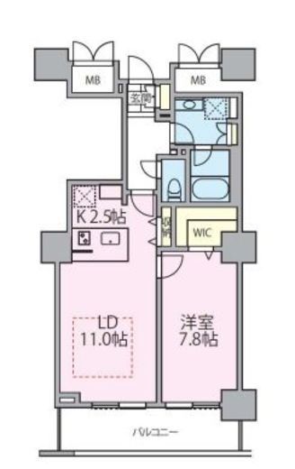 ロイヤルパークスタワー南千住 802 間取り図