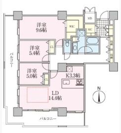 ロイヤルパークスタワー南千住 2905 間取り図