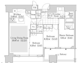 大崎ガーデンレジデンス 1907 間取り図