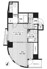 カスタリア初台 501 間取り図