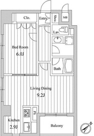 スペーシア三軒茶屋弐番館 601 間取り図