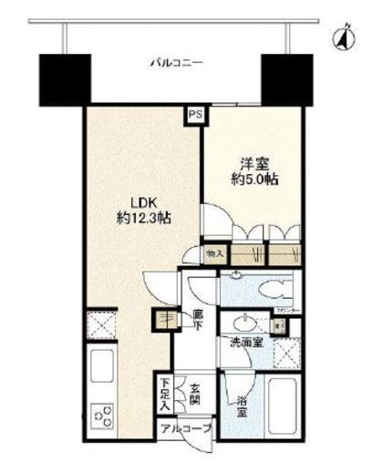 二子玉川ライズタワー 22階 間取り図