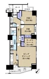 オーベル月島リバージュグラン 14階 間取り図