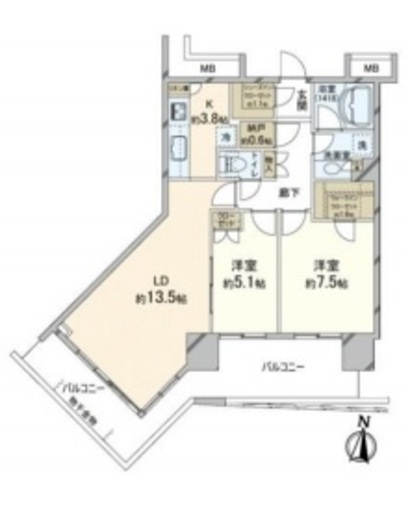 アーバンドックパークシティ豊洲タワー 28階 間取り図