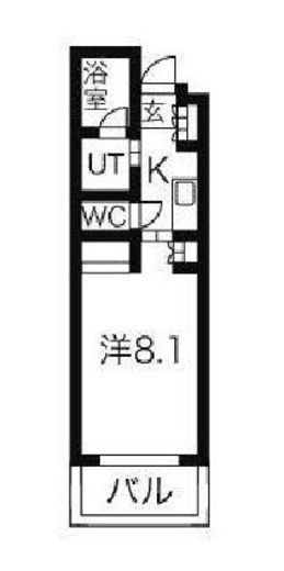 ガーデン東新宿 412 間取り図
