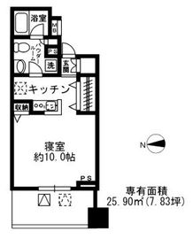 レジディア四谷三丁目 904 間取り図