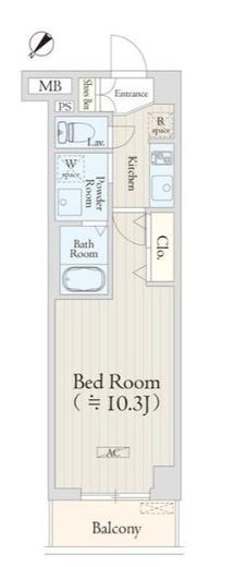 アヴェニール渋谷本町 901 間取り図