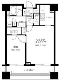 コンシェリア西新宿タワーズウエスト 25階 間取り図