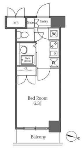 LaSante広尾 (ラサンテ広尾) 613 間取り図