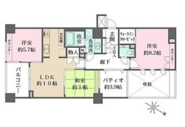 サンクタス築地 11階 間取り図