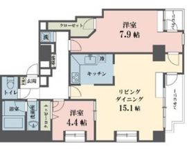 アムス四谷三丁目 1203 間取り図