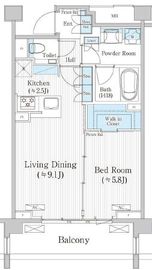 バウスステージ広尾 209 間取り図