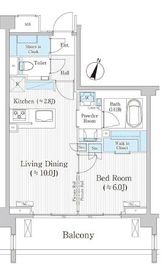 バウスステージ広尾 204 間取り図