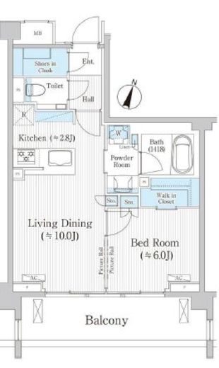バウスステージ広尾 304 間取り図