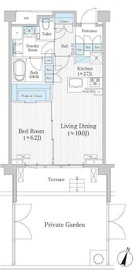 バウスステージ広尾 106 間取り図