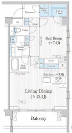 バウスステージ広尾 207 間取り図