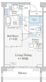 バウスステージ広尾 210 間取り図