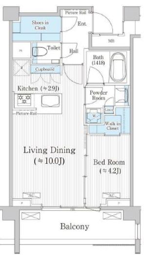 バウスステージ広尾 212 間取り図