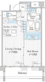 バウスステージ広尾 213 間取り図