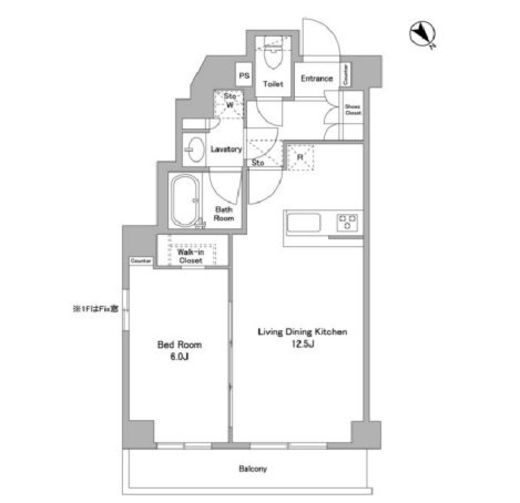 ケリア西馬込アジールコート 101 間取り図