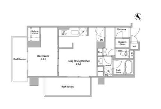 ケリア西馬込アジールコート 501 間取り図