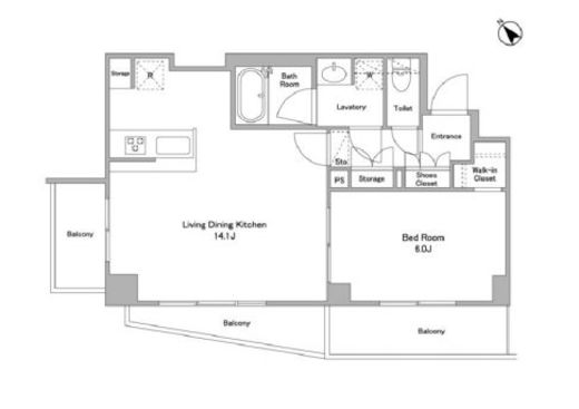 ケリア西馬込アジールコート 216 間取り図