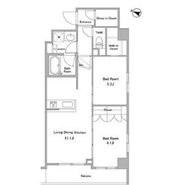 ケリア西馬込アジールコート 507 間取り図