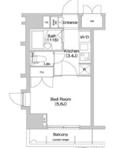 コンフォリア芝浦キャナル 211 間取り図