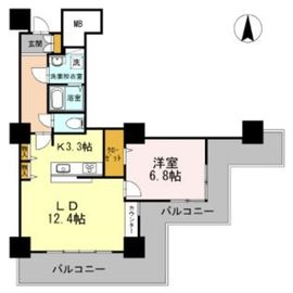 品川シーサイドビュータワー1 1308 間取り図