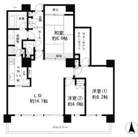 リバーポイントタワー 2805 間取り図