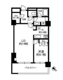 パークコート神宮前 The Air 3階 間取り図